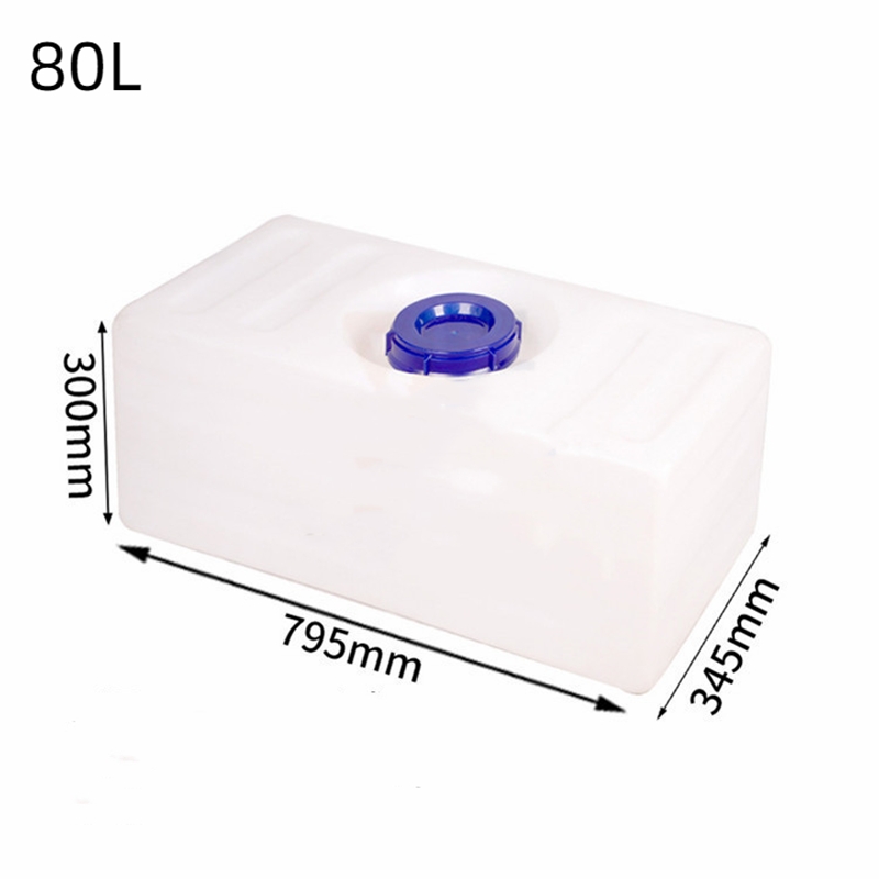 60L/70L/80L/100L RV Fresh Water Holding Tank Water Tank Transformation Horizontal Car Water Tank Plastic Bucket: black