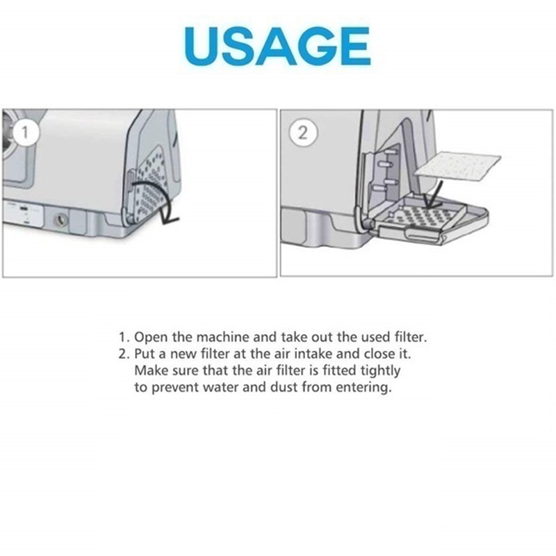 100 stk.  s9/s10 cpap engangs universelle erstatningsfiltre til resmed airsense