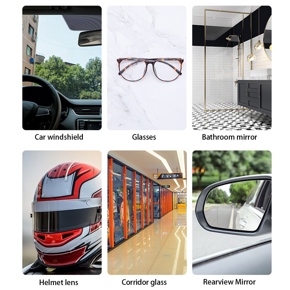 100ml Window Portable Anti Fog Agent Car Windshield Helmet Clear View Long Lasting Glass Wiper Cleaning Tool Mirror Hydrophobic