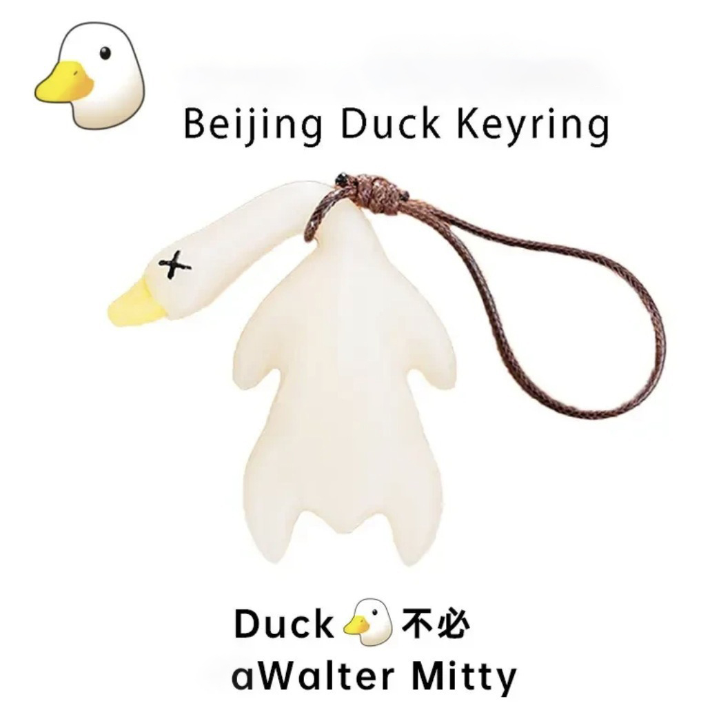 Kleurverandering Eend Sleutelhanger Beijing Gebraden Eend Sleutelhanger Tas Hanger Grappige Auto Ornament Decoratie Achteruitkijkspiegel Accessoires