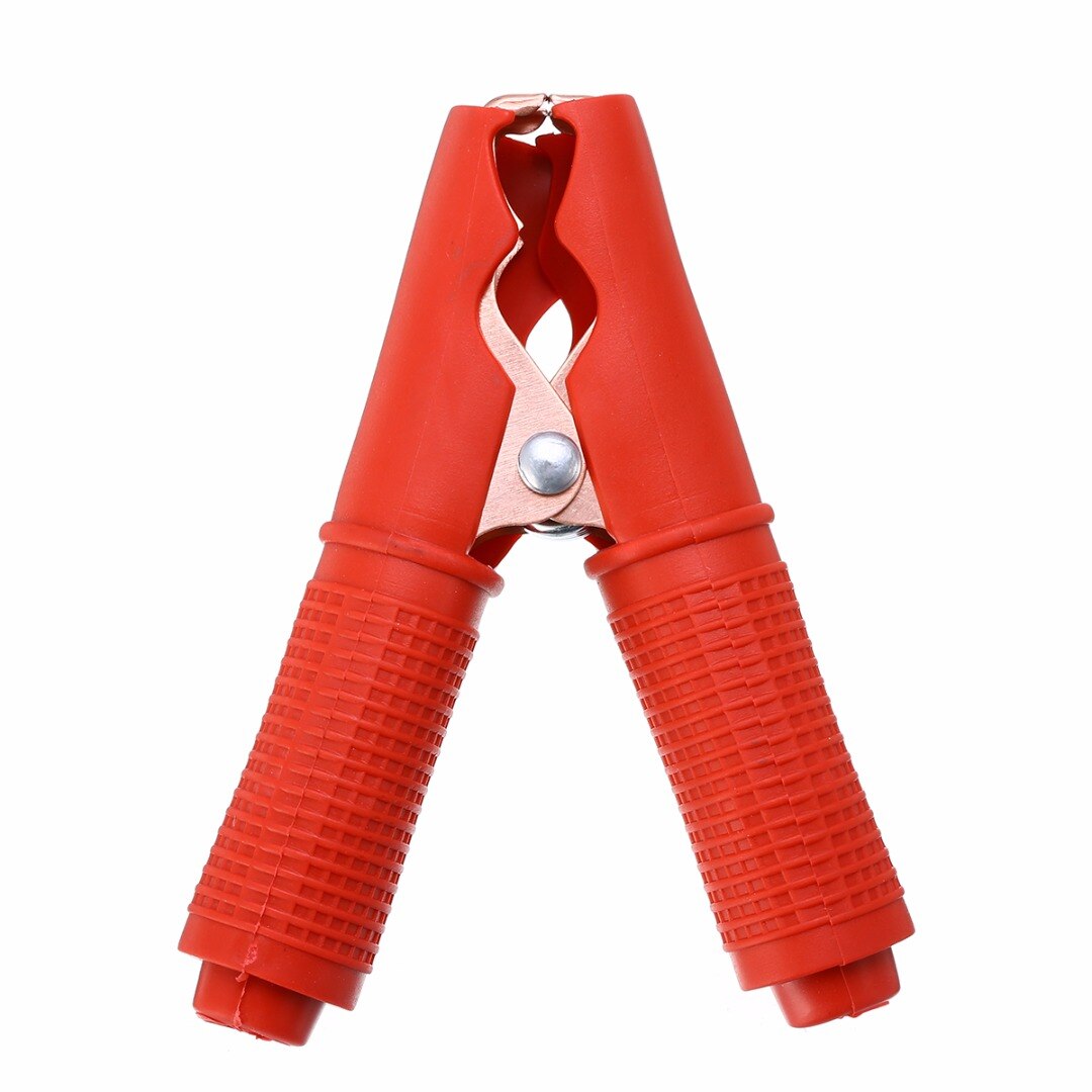 1 par de pinzas de cocodrilo de 90mm, color negro y rojo, pinzas de cocodrilo de 100A para cargador de batería de vehículo de coche