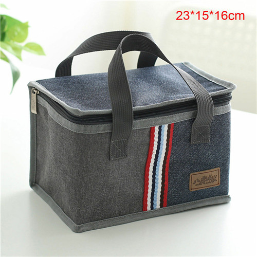 Style Large Capacity Insulated Lunch Bag Tote Men Women Travel Picnic Portable Cold Food Thermal Cooler Bag