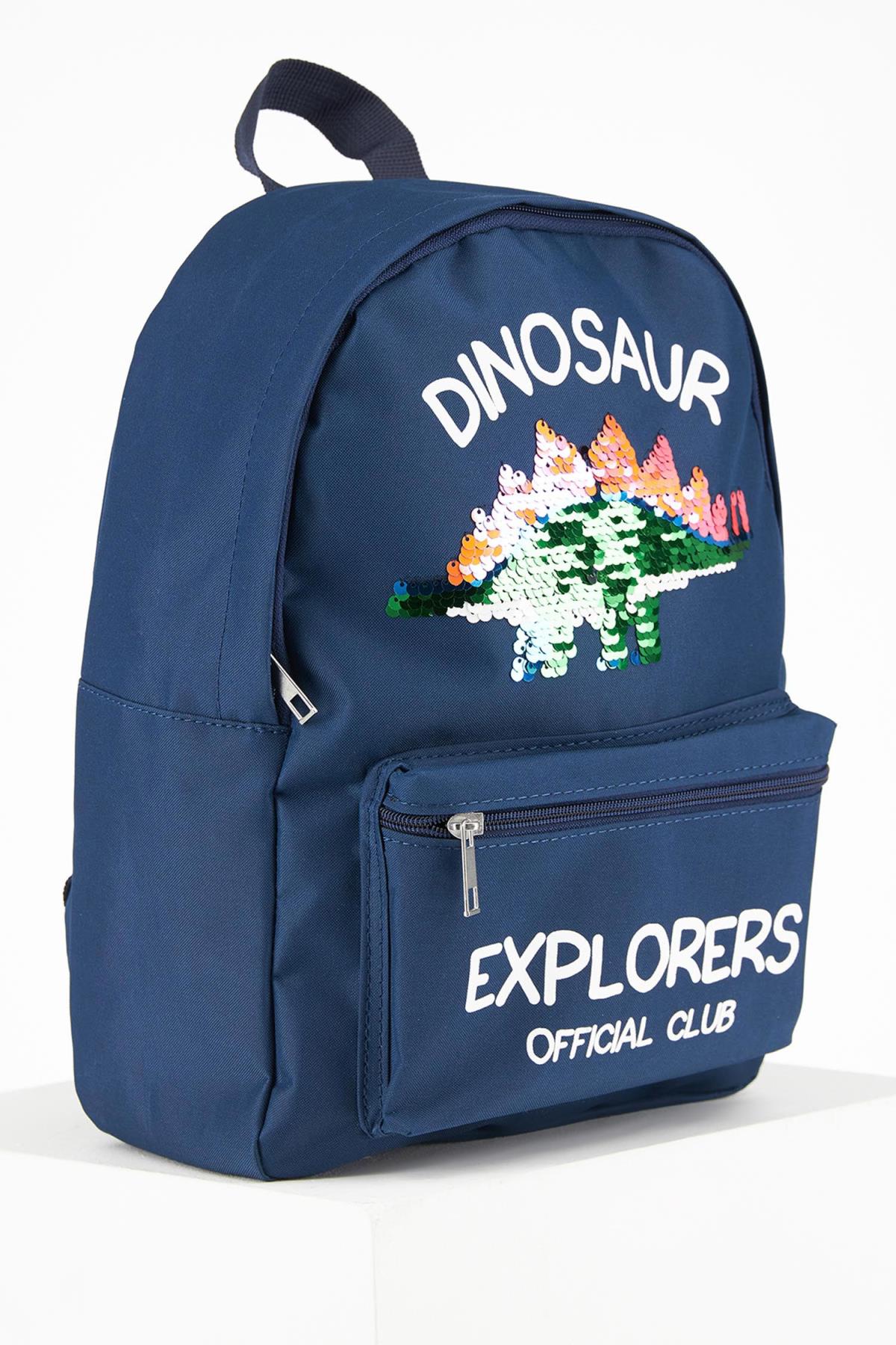 DeFacto Spring Boy Accessories Boy Dinosaur Sequined Backpack Kids Children Clothing-U8332A621SP