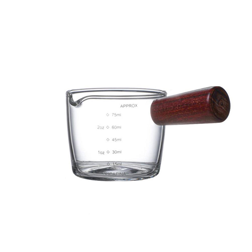 50/70ml Glass Measuring Cup Transparent Mug Pour Spout Measuring Device Clear Scale Baking Milk Cups Kitchen Accessorie: 70ML