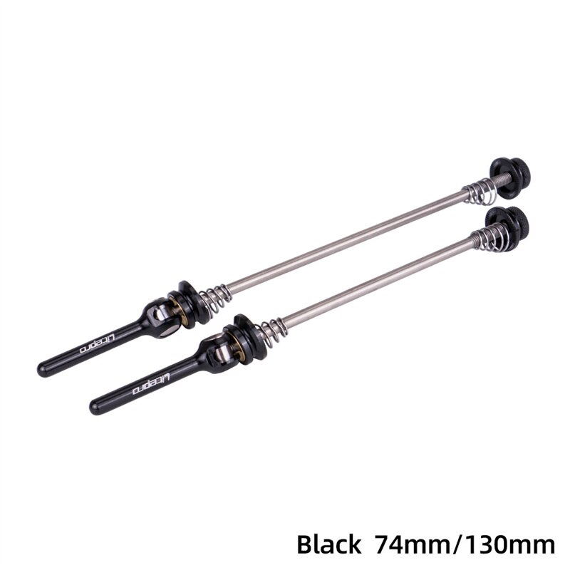 Koło MTB szybki uwolnienie tytanowa piasta oś 100/135mm piasta rowerowa tytanowa pręt 74/130mm: czarny 74 130