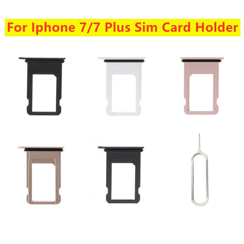 Tray Holder Replacement Nano SIM Card With Tray Eject Pin For Apple iPhone 7 7 Plus Card Adapter Slot