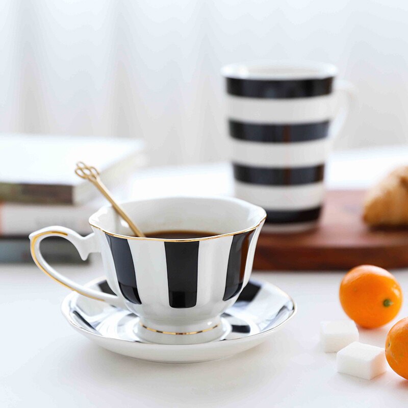 Conjunto De Chávena De Cafe Em Formato De Flor, Conjunto De Cerâmica Estilo Europeu Para Chá À Noite, xícara De Chá De Osso Fino