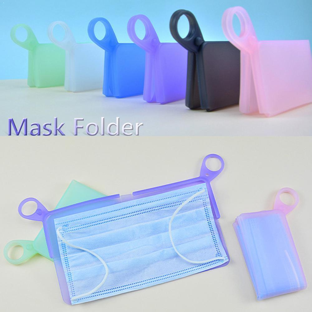 Draagbare Gezicht Masker Opbergmap Herbruikbare Siliconen Container Masker Masker Houder Recycling Voor Wegwerp Organisator Opvouwbare P1M3