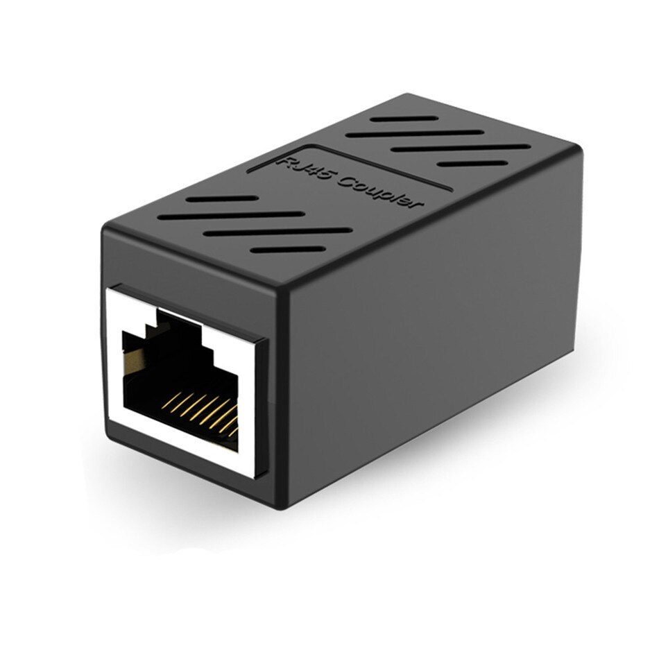 Adattatore femmina di rete RJ45 convertitore di prolunga per cavo Ethernet RJ 45 con connettore femmina a femmina colorato: Black / 1pc