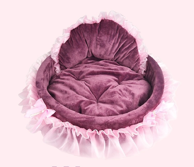 Panier princesse en dentelle pour chien et chiot, lit de luxe, nid de rêve pour animal de compagnie, niche pour chat et chiot