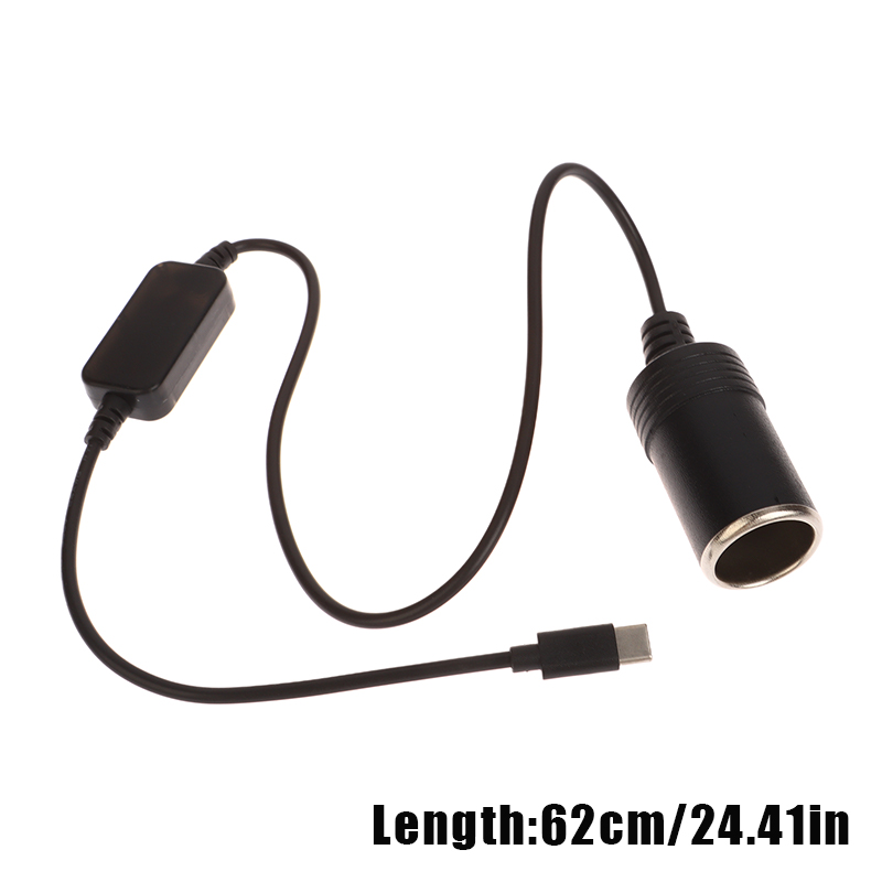 Prise allume-cigare Laguna de voiture USB C Type C à 12V, adaptateur convertisseur femelle, allume-cigare, aspirateur: WHITE