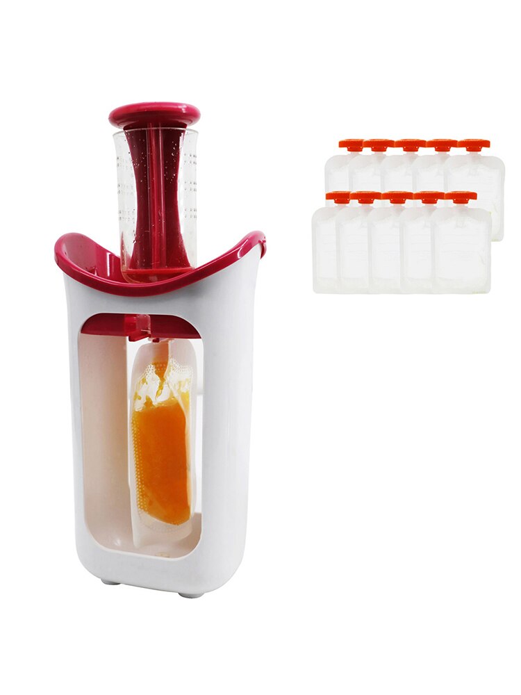 Squeeze Fruit Juice Station And Pouches Feeding Kit Baby Food Storage Containers Free Newborn Food Maker Set