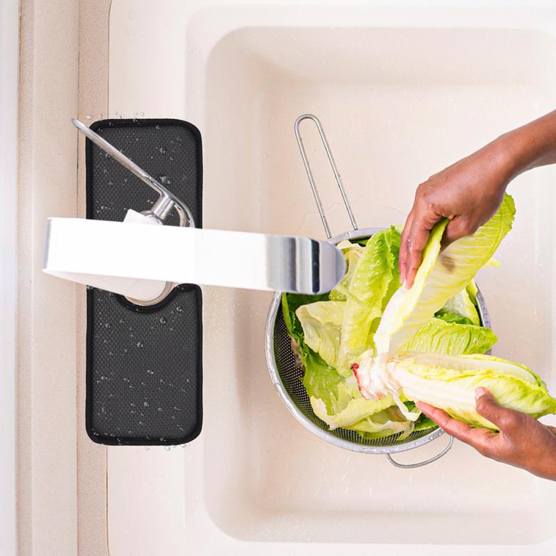 Faucet Splash Mat Sink Cleaning Cloths Kitchen Microfiber Faucet Absorbent Mat For Kitchen Bathroom RV Water Drying Catcher Pad