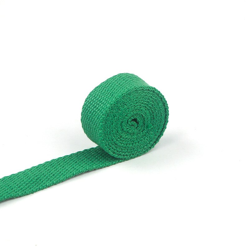 3 metry 32mm płótno wstążka saszetka na pasek bawełniana taśma poliestrowa/bawełniana taśma plecakowa taśma szyta torba akcesoria do paska: Green