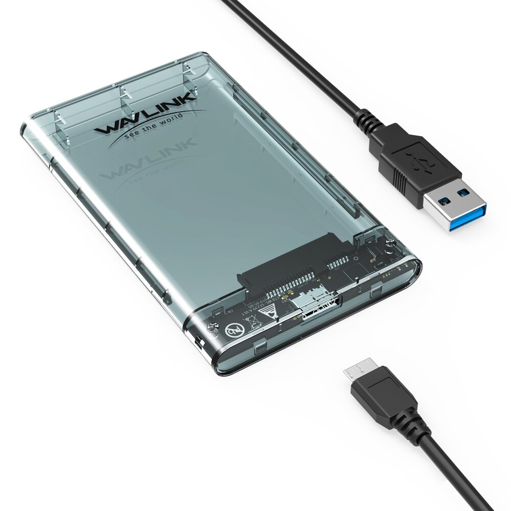 Wavlink USB 3.0 SSD Enclosure to SATA Hard Drive Docking Station UASP for 2.5" HDD SSD Up To 2TB 5Gbps External HDD Enclosure