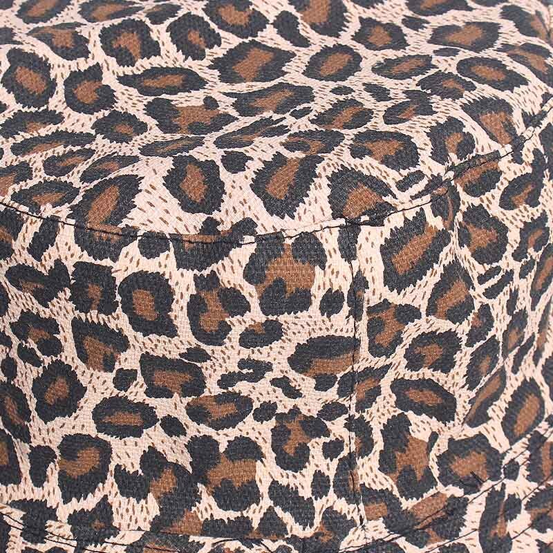 Vrouwen Luipaard Print Emmer Comfortabel Ademen Opvouwbare Mannen Strand Platte Top Zon Vissen Hoed Platte Panama Hoed Straat