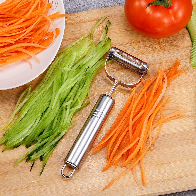 Rustfrit stål skrælemaskine multifunktionel kartoffel agurk gulerod rivejern grøntsag frugt shredder skiver cutter køkkenredskaber værktøj