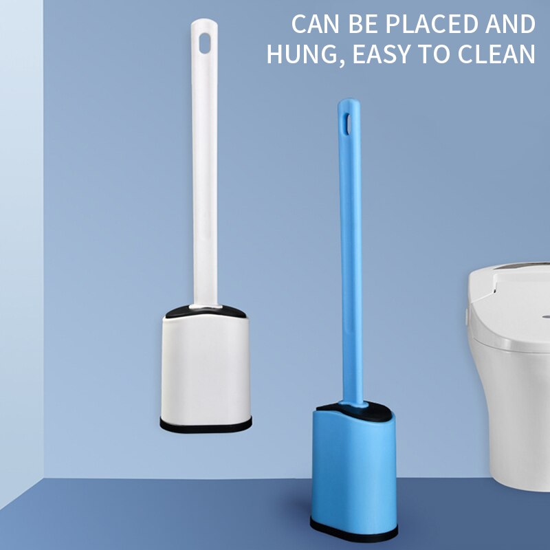Muur Bedrag Siliconen Wc Borstel Zachte Borstel Toiletborstel Houder Set Accessoires Schoonmaken Tool Duurzaam Plastic Rubber