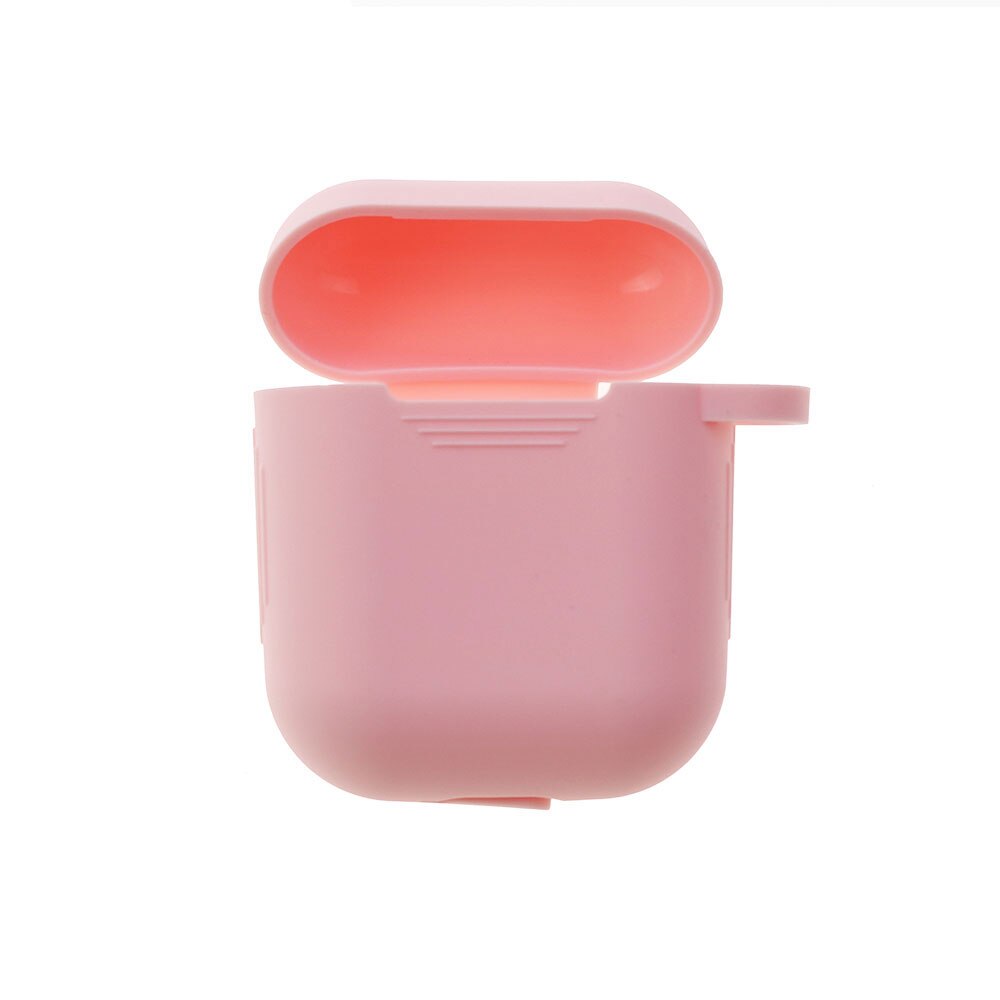 Voor Airpods 1/2 Zachte Siliconen Oortelefoon Cover Air Pods Case Earpods Accessoires Headset Beschermhoes Apple Air Pods Case: Light pink