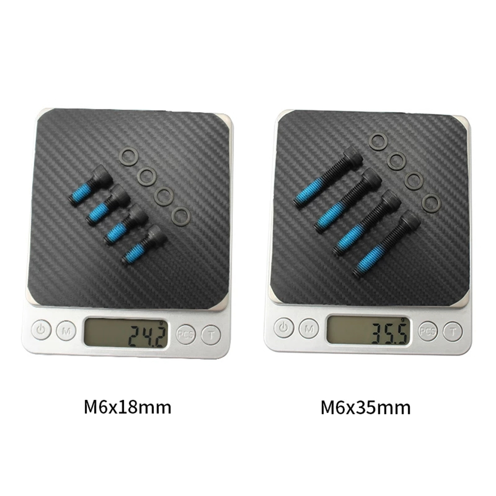 4Pcs Bike Parts M6*18/35mm Road Bicycle Brake Caliper Mount Adapter Screw Brake Adapter Brake Screws Screw Bolts