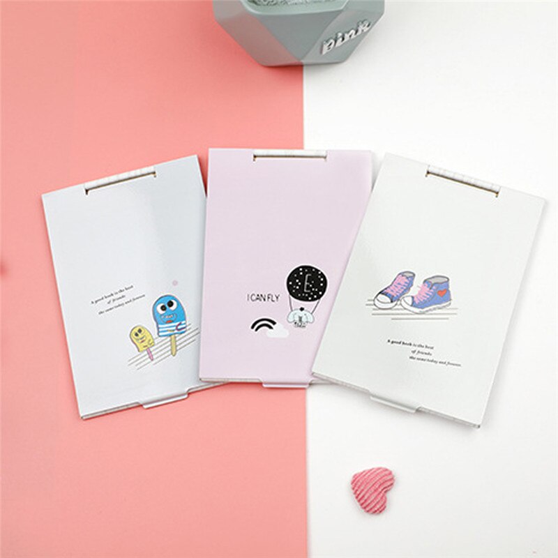 Mini ultradunne make-upspiegel opvouwbare rechthoekige zakspiegel cosmetische spiegel bureau compacte zak kappersspiegel