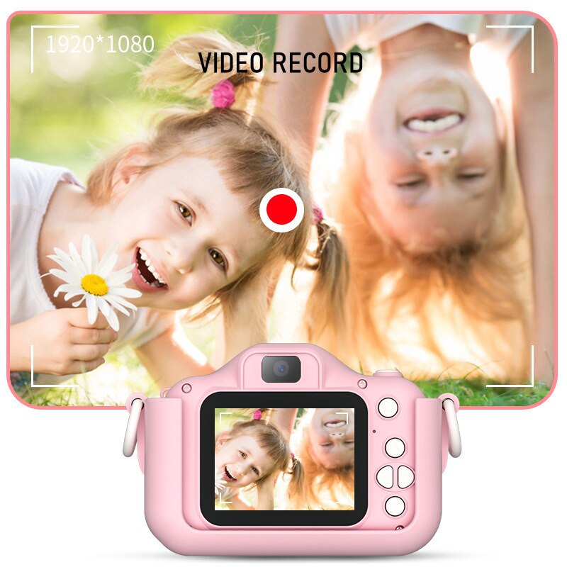 Appareil Photo jouet mignon pour enfants, d'anniversaire pour filles et garçons, appareil Photo numérique Portable à double objectif HD, Mini appareil Photo pour enfants