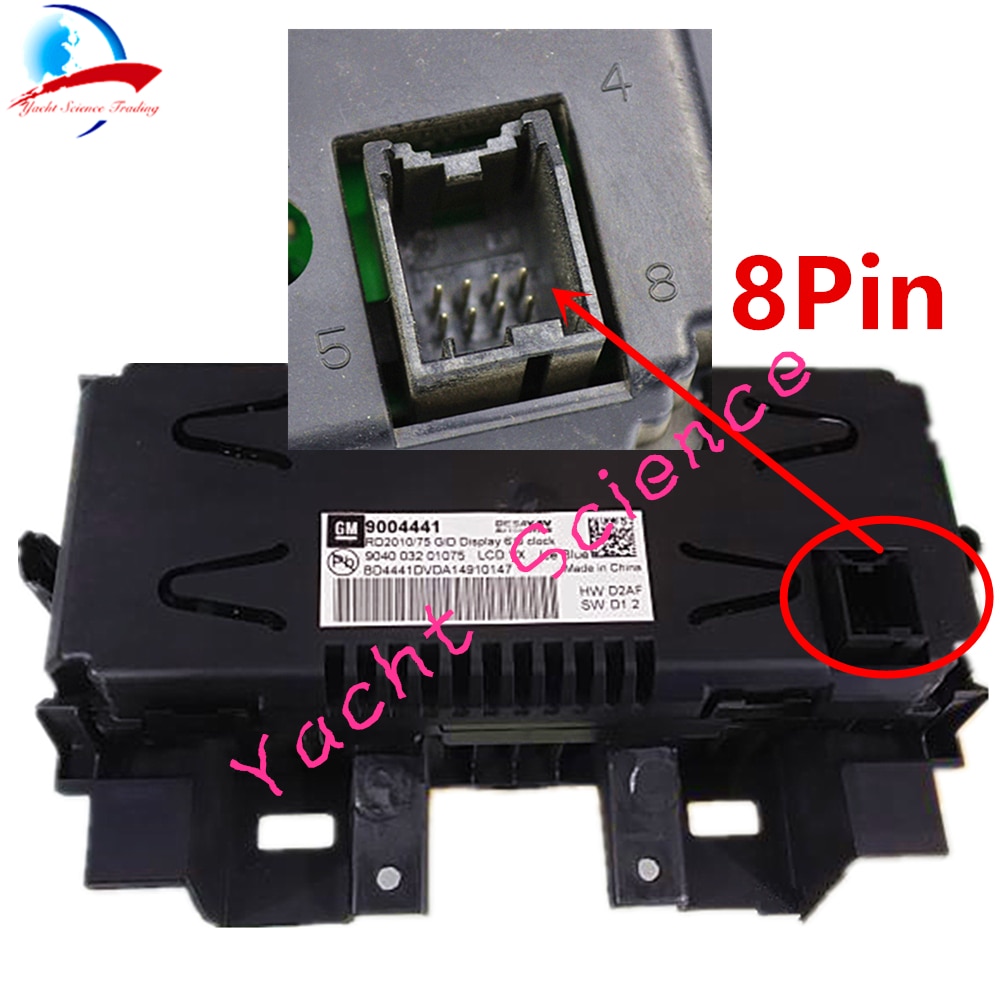 8 Pin car Iceblue Front Trip Computer Display screen Radio CD player Air-Con info LCD Monitor Screen for CHEVROLET CRUZE 9004441