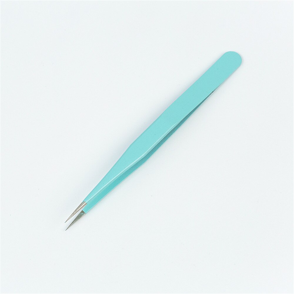 Pinzas de acero inoxidable de Color Macaron, herramienta de pegatina, diario, papel práctico, portátil, Mini papelería escolar: C