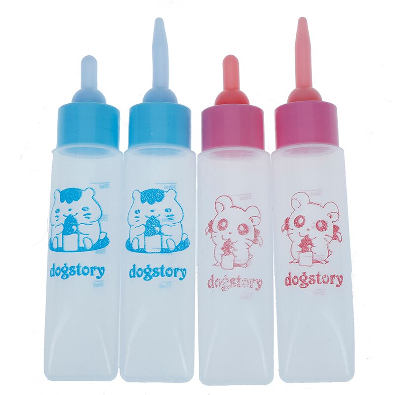 1Pcs Pet Melk Fles 30Ml Siliconen Tepel Kleine Dier Voeden Hamster Kat Honden Puppy