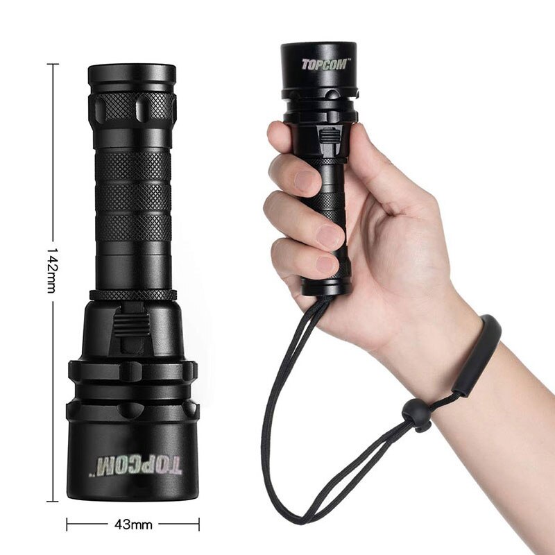 TMWT portátil 10 W CREE XML T6 linterna de buceo LED rojo UV amarillo luz Flash 80 M lámpara subacuática para Diver