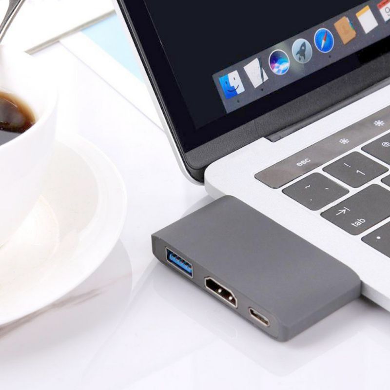 type c til hdmi usb 3.0 ladeadapter omformer usb -c 3.0 hub adapter til mac luft pro huawei kamerat 10 samsung  s8 Plus