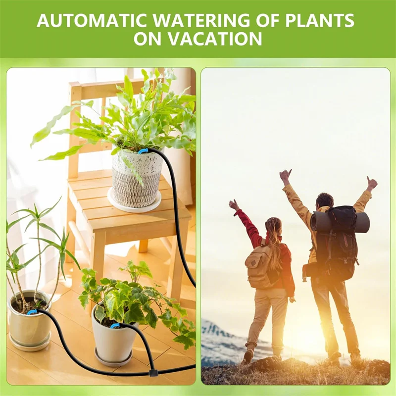 Kit de riego por goteo para plantas en maceta, sistema de riego automático para jardín, balcón, invernadero, bricolaje