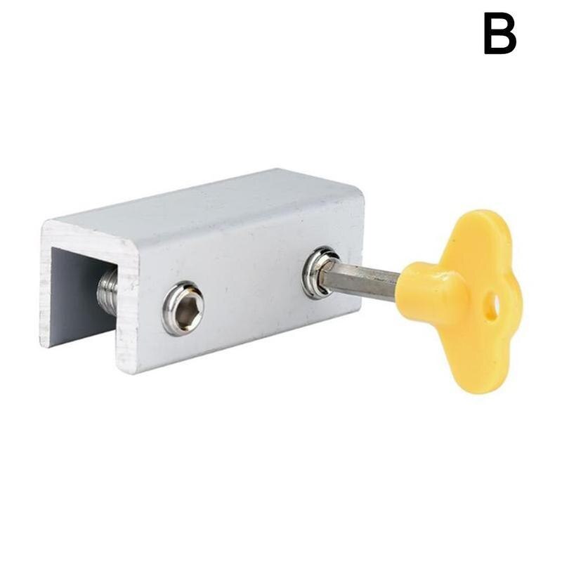 Screen Window Lock Stopper Sliding Window Aluminum Anti-theft Security Window Alloy And Steel tool Door Protective Window L A0S4: B