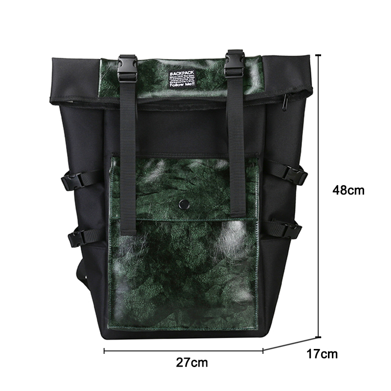 GEMACAR Unisex Rugzak - Grote Capaciteit PU Leer - Engelse Stijl - Reizen, School, Jeugd - 20-35L