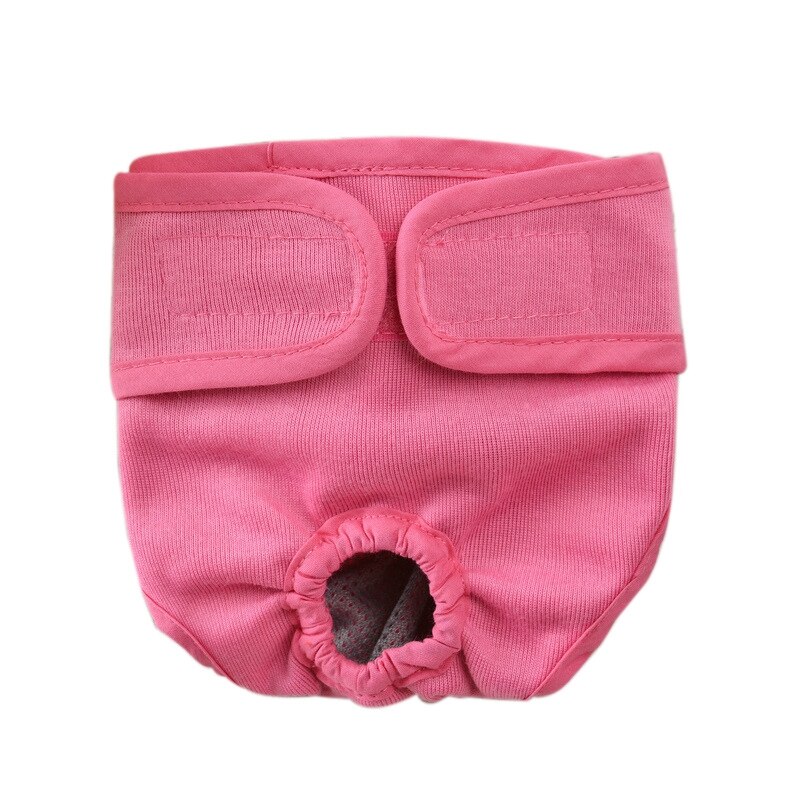 Dogs Diaper Panties Reusable Pet Physiological Underwear Shorts Washable Female Dog Sanitary Shorts Pet Sanitary Supplies: Pink Pet diaper / 0XS