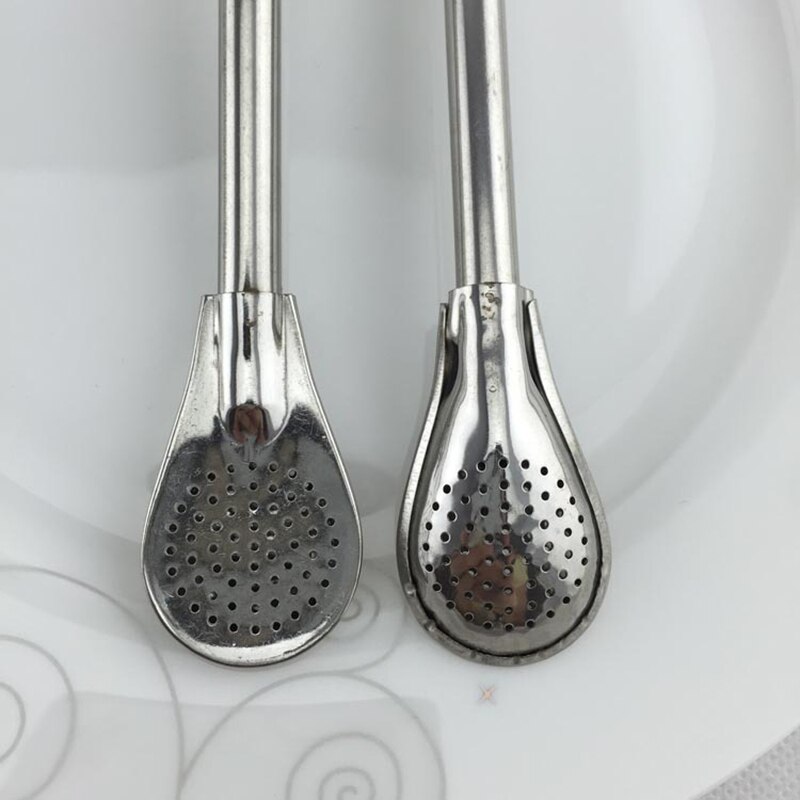 Cuchara de paja para beber de acero inoxidable 304, herramientas de Metal reutilizables con filtro para té, Yerba Mate, calabaza, calabaza, caballo