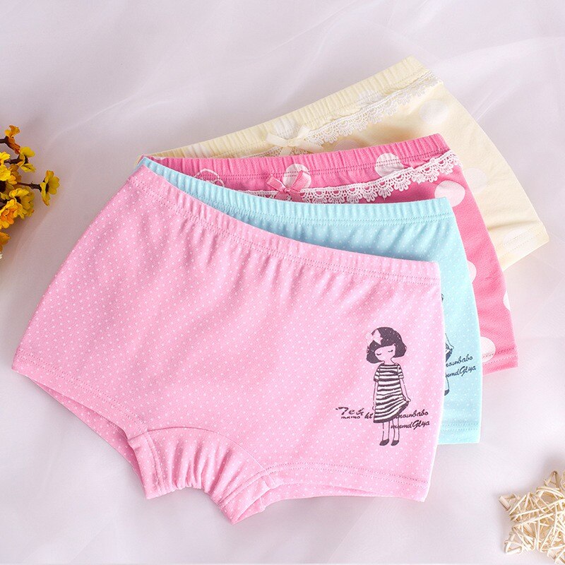 Meninas roupa interior crianças 2 pçs sólido algodão dos desenhos animados impressão calcinha boxer briefs shorts da criança crianças bottoms