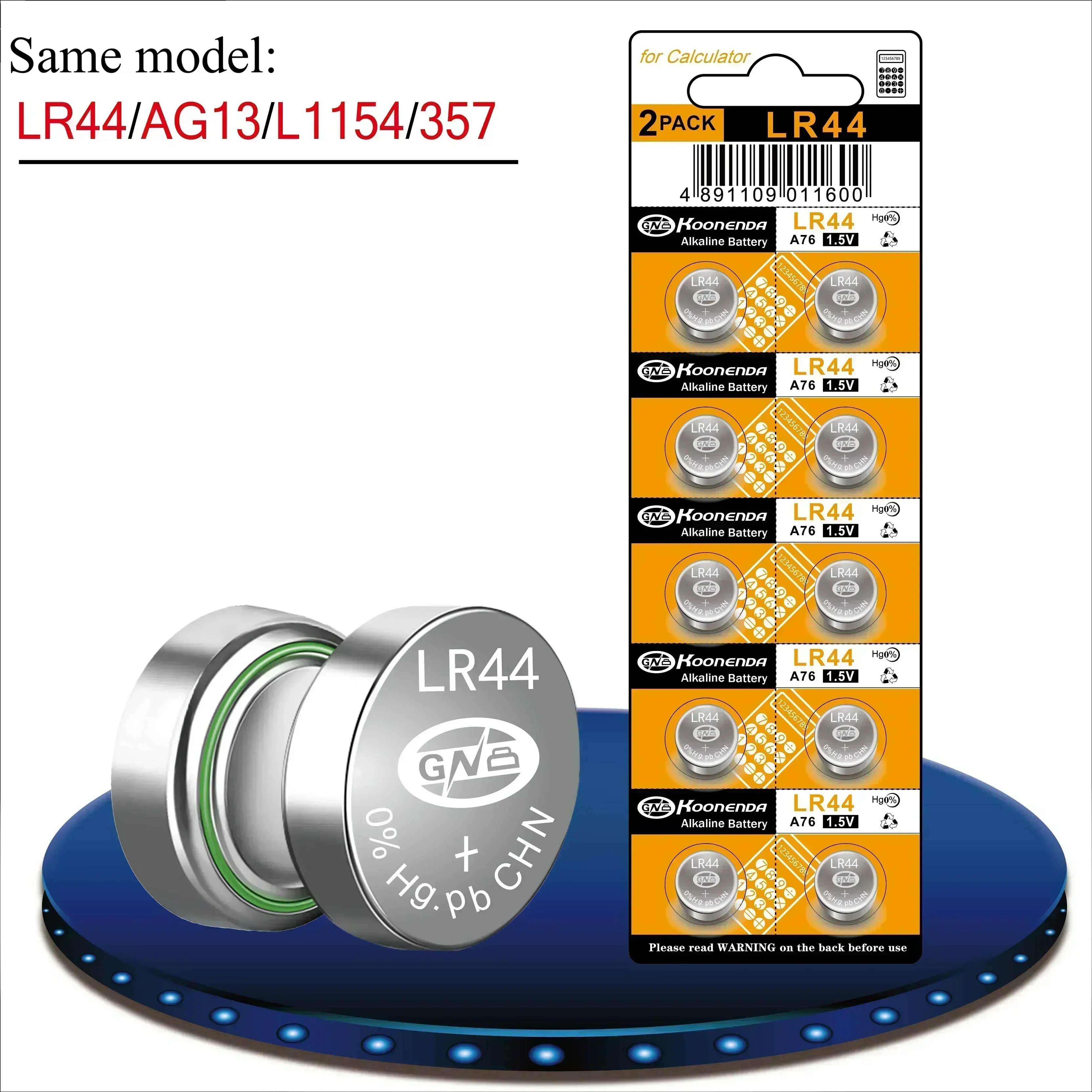 LR44 Alkaliczna bateria guzikowa (AG13/LR1154) – 1,55 V, długotrwała moc dla zabawek, zegarków, lamp LED i elektroniki