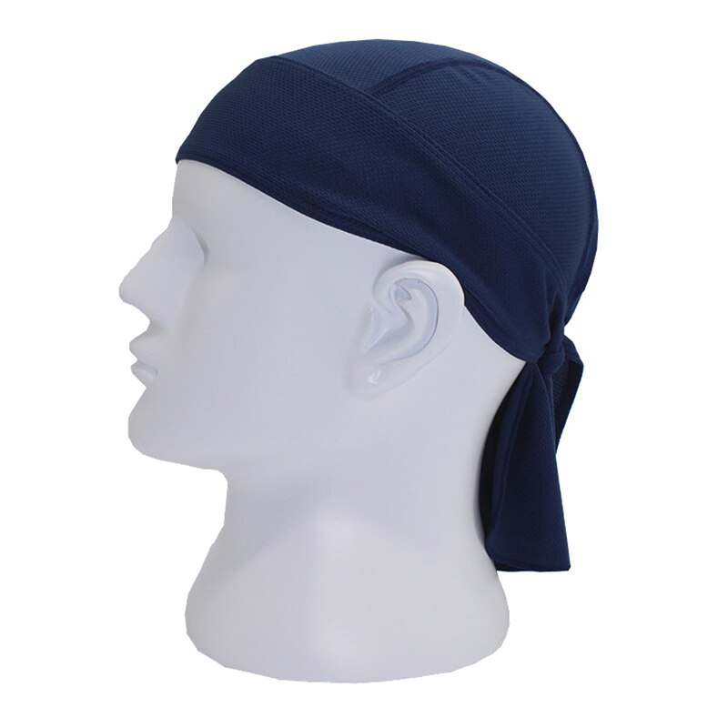 Men Running Riding Bandana Headscarf Cap Quick Dry Cycling Cap Head Scarf Headband Men Head Scarf: Navy