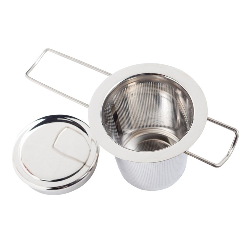 Herbruikbare Mesh Thee-ei Rvs Zeef Losse Blad Theepot Spice Filter Met Deksel Cups Keuken Accessoires