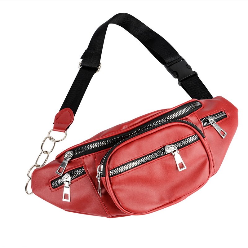 Waist Bag Pack Multi-function Steam Punk Leg Package PU Leather Shoulder Bag Women Belt Pochete Pack: E423388