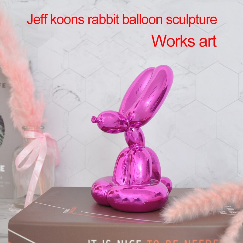 ABSTRACTION nordique décoration animale JEFF KOONS ballon lapin série résine artisanat décoration de la maison SCULPTURE