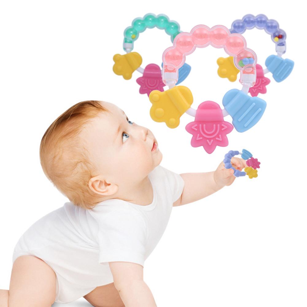 Newborn Baby Teether Rattle Teether Shakers Hand Grip Bells Development Teething Toy For Neworn Baby Toys