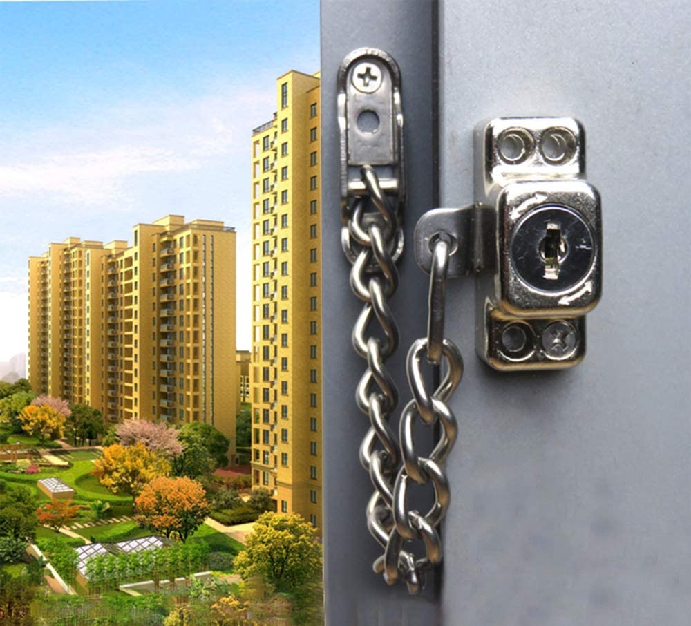 Stainless Steel Window Chain Lock Guard Door Restrictor Child Safety Security Chain Lock for Flat Open Windows Anti Theft