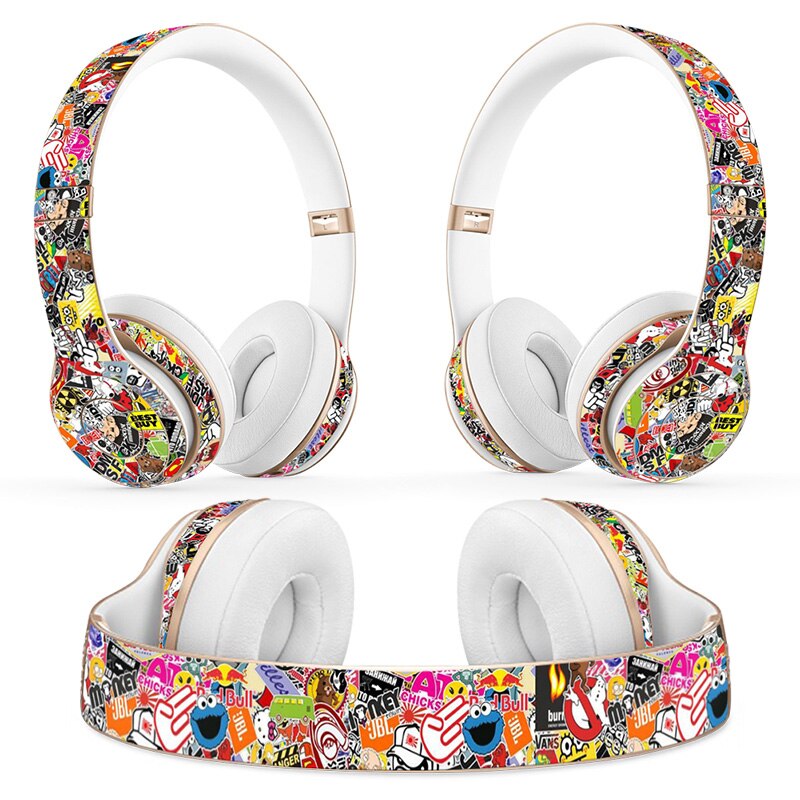 Protective Skin Sticker for Beats Solo 2 3 Headset Wrap Cover Universal Vinyl Decal Skin for Beats Solo 3 Wireless Headphone: TN-Solo2-0162