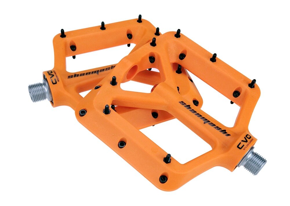 SHANMASHI CVO Bigfoot Nylon Carbon Fiber Bearing Pedal Mountain Bike Road Bike Pedal Comfortable Bicycle Pedal 333g/Pair: yellow