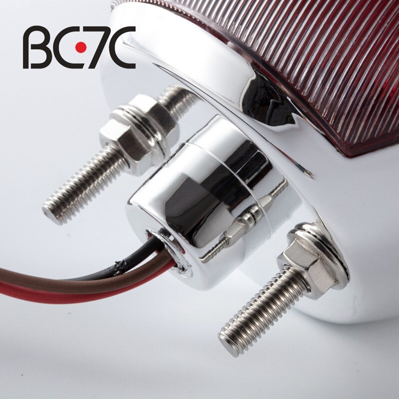 Motorfiets Accessoires Zwarte Ronde Grill Retro Rem Achterlicht Kentekenverlichting Voor Suzuki Harley Bobber Chopper Custom