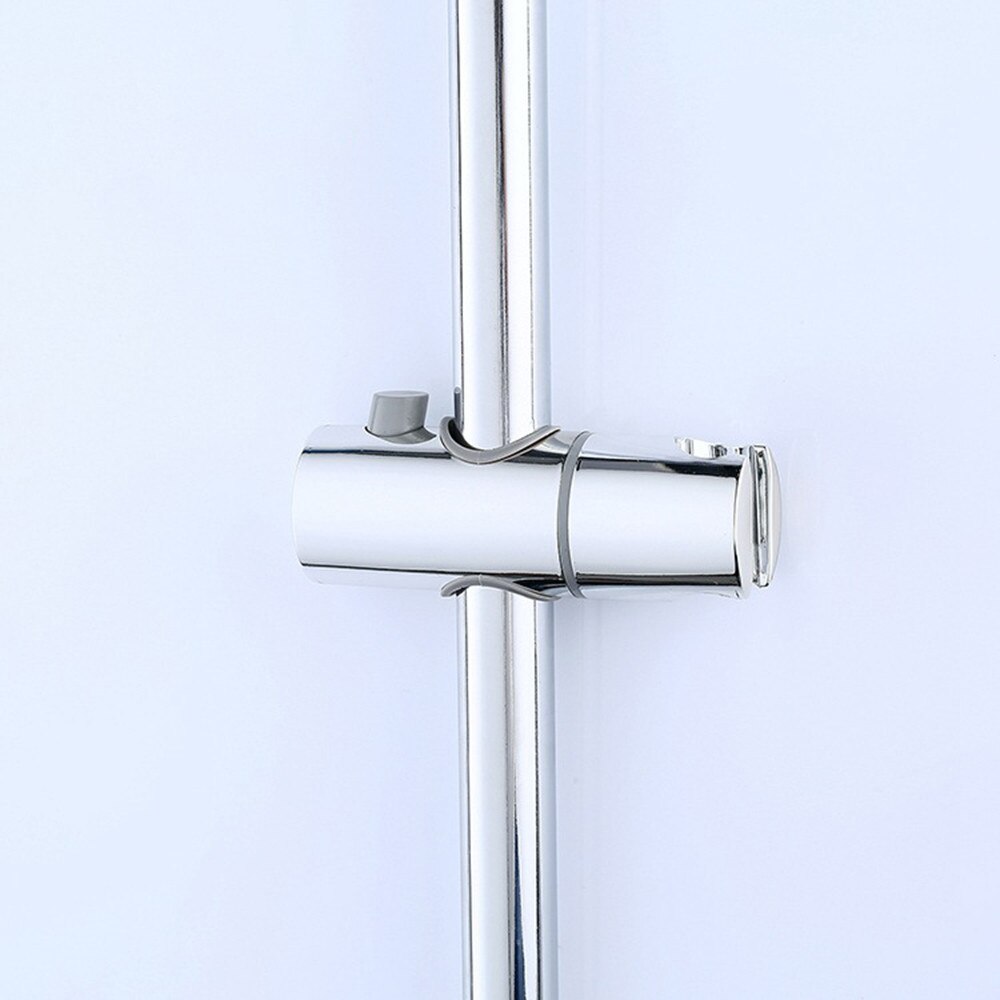 22mm ABS Chrome Shower Rail Head Slider Holder Adjustable Bracket