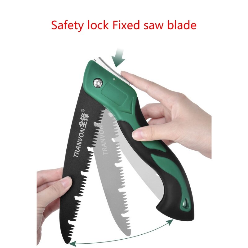 Opvouwbare zaag met handschoenen, vlijmscherp blad, stevige grip voor het zagen van hout, snoeischaar, tuingereedschap
