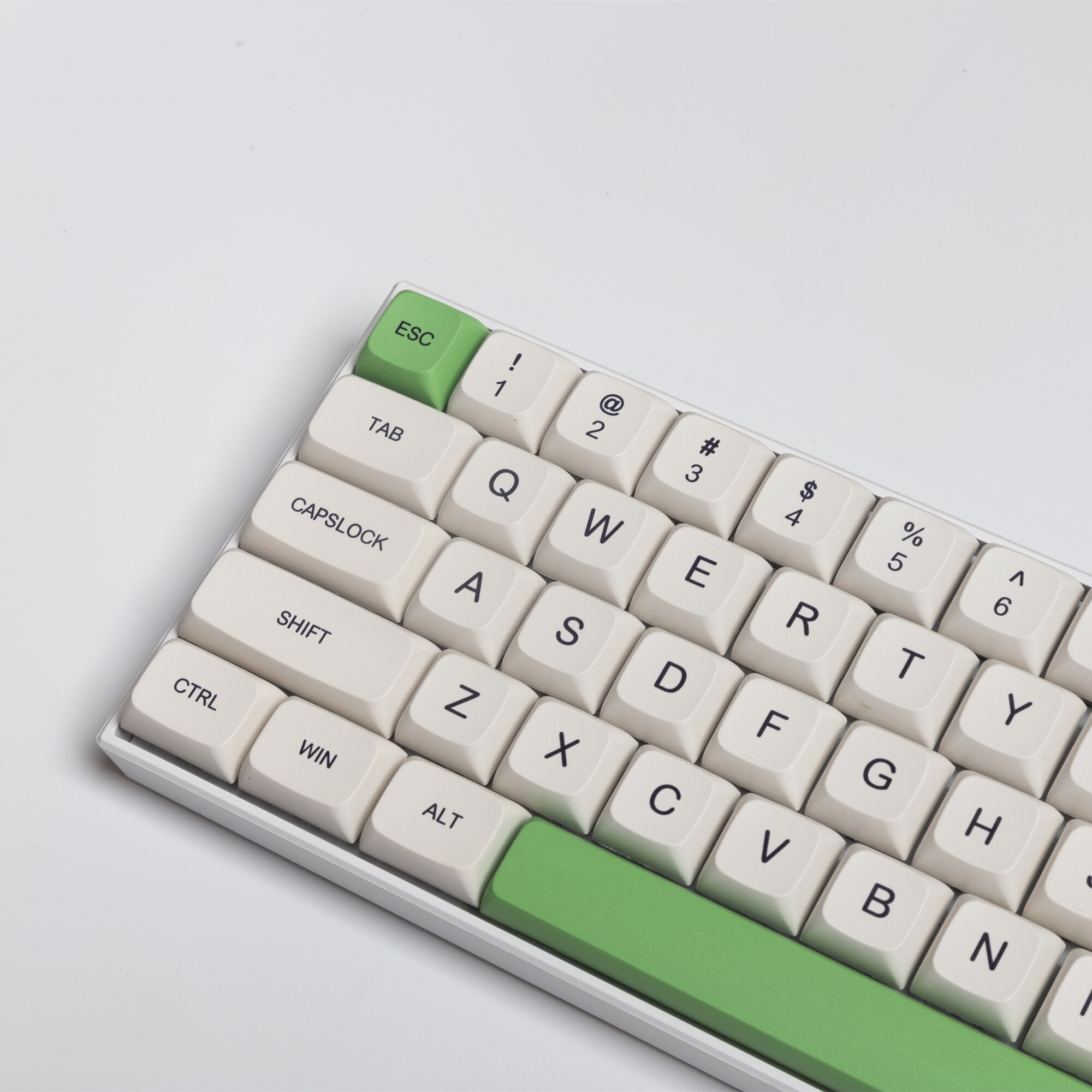 138 Keys XDA DYE SUB Keycaps PBT Keycaps Green and White Theme Japanese English For Cherry Mechanical Keyboard mx Switch xda